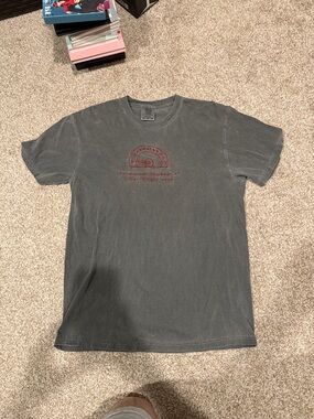 disney tower of terror Washed Black Graphic T-Shirt embroidered